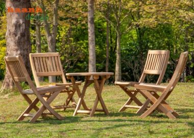 Bàn ghế sân vườn gỗ teak Nam Mỹ BGT002