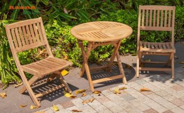 Bàn ghế sân vườn gỗ teak Nam Mỹ BGT002