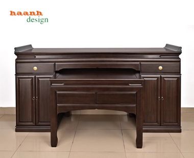 Bàn thờ gia tiên 2 tầng hoàn hảo giữa vẻ đẹp ý nghĩa tâm linh-BTH 004