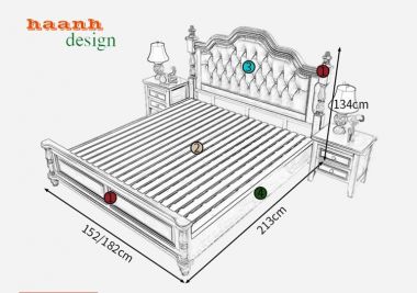 Giường ngủ tân cổ điển châu âu sang trọng cho gia đình GGC 001