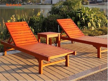 Giường Thư Giãn Bãi Biển và Hồ Bơi - Gỗ Teak Tự Nhiên GTT 003