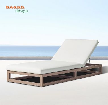 Giường thư giãn hồ bơi gỗ teak GTT001