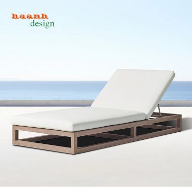 Giường thư giãn hồ bơi gỗ teak GTT001