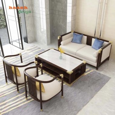 Sofa khách sạn gỗ kết hợp mút chất lượng cao sang trọng. SFK 004