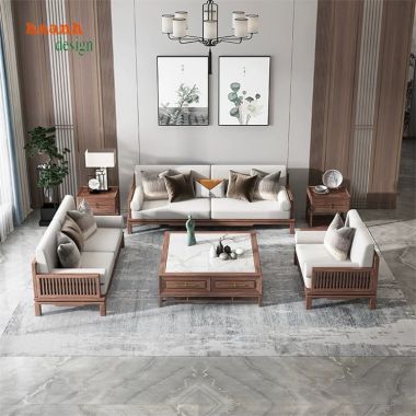 Sofa gỗ óc chó Sự lựa chọn hoàn hảo cho không gian-SFH 004