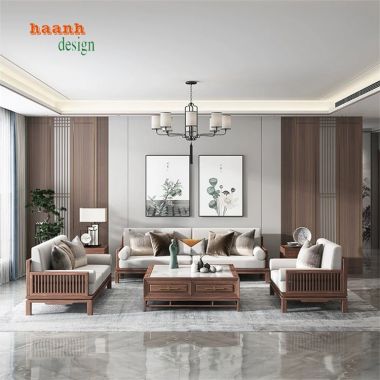 Sofa gỗ óc chó Sự lựa chọn hoàn hảo cho không gian-SFH 004