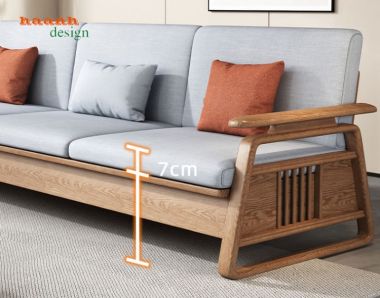 Sofa phòng khách gỗ tự nhiên gia đình tiện ích công năng SFH 002