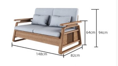 Sofa phòng khách gỗ tự nhiên gia đình tiện ích công năng SFH 002