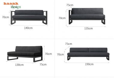 Sofa sắt sơn tĩnh điện ngoài trời SST001