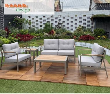 Sofa sắt ngoài trời sân vườn SST002