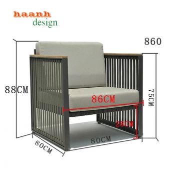 Sofa sắt sơn tĩnh điện ngoài trời công năng tiện ích SST 004