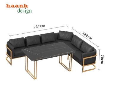 Bàn ghế sắt sơn tĩnh điện phòng khách hiện đại và tiền ích SFS 005