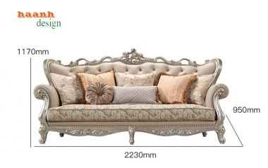 Bàn ghế sofa tân cổ điển châu âu đẳng cấp cho gia đình SFC 002