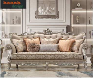 Bàn ghế sofa tân cổ điển châu âu đẳng cấp cho gia đình SFC 002