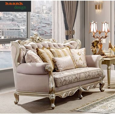 Bàn ghế sofa tân cổ điển châu âu đẳng cấp cho gia đình SFC 002