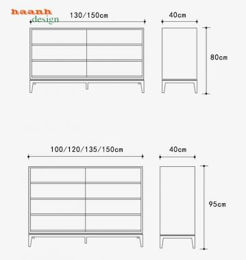 Tủ ngăn kéo gỗ công nghiệp hiện đại TNK001