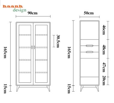 Tủ phòng khách gỗ tự nhiên hiện đại TPK001