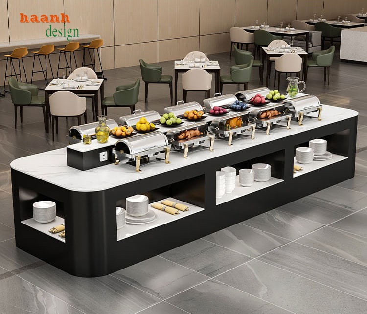 Bàn buffet gỗ công nghiệp:nội thất sang trọng và tiện ích-BFF 002