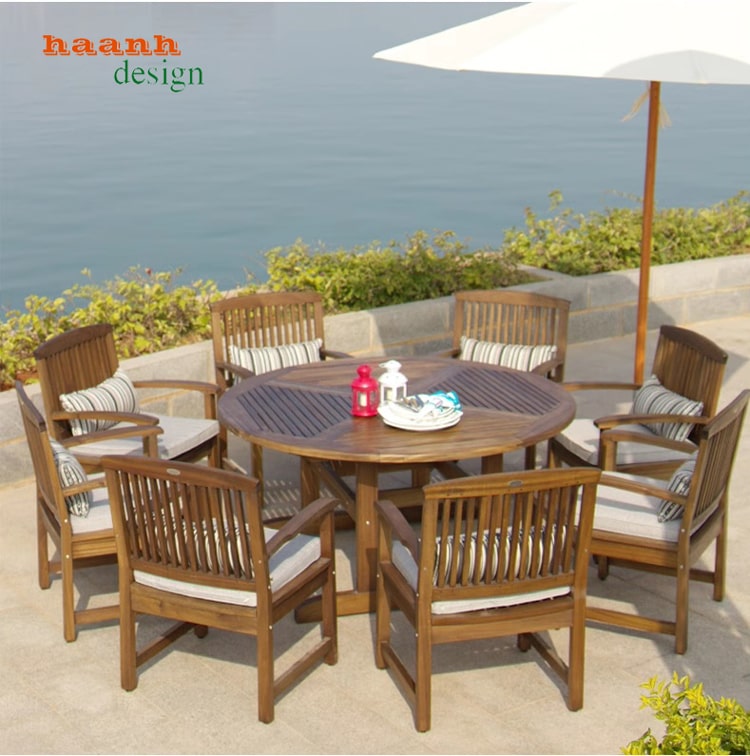 Bàn ghế gỗ Teak sân vườn ngoài trời BGT 010