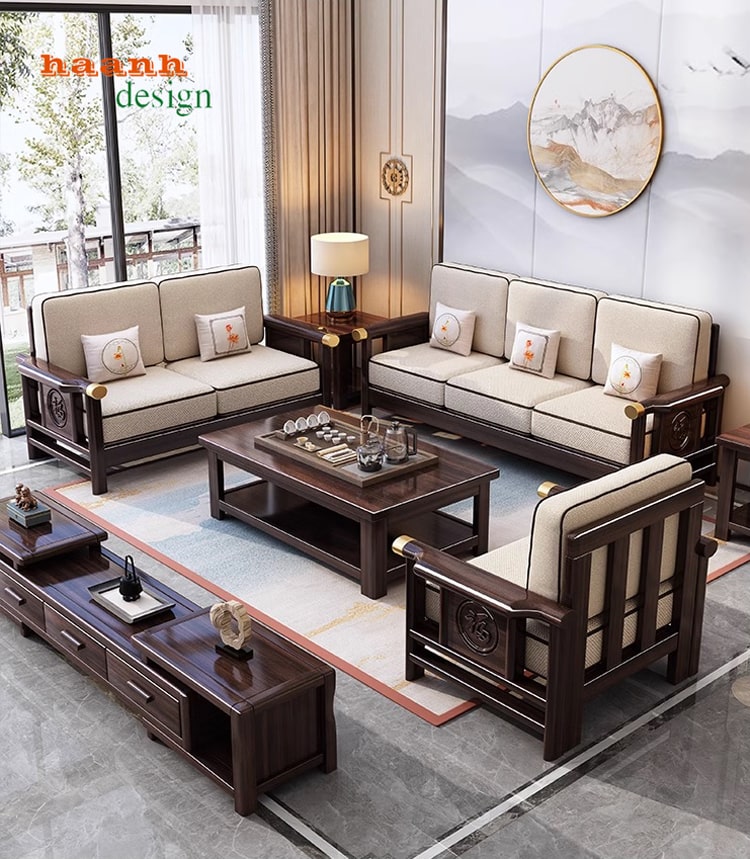 Mẫu ghế sofa gỗ đơn giản hiện đại đơn giản và hiện đại- SFH 004