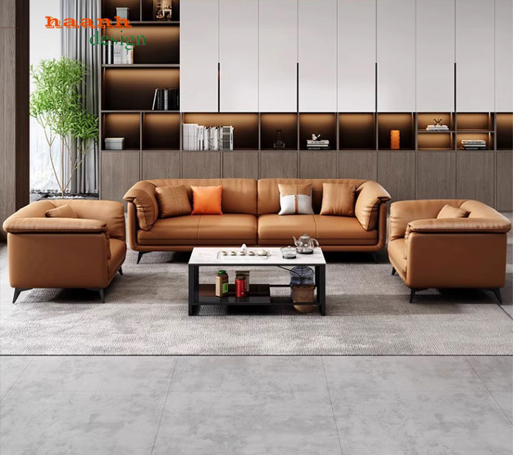 Sofa giả da phòng khách cho gia đình sang trọng SFN 003