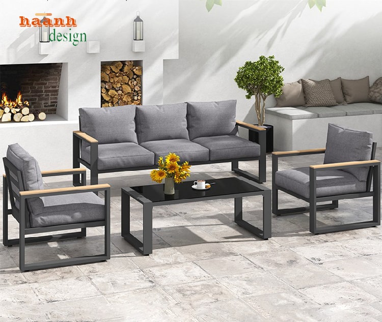 Sofa sắt ngoài trời tiện ích và bền lâu - SST 005