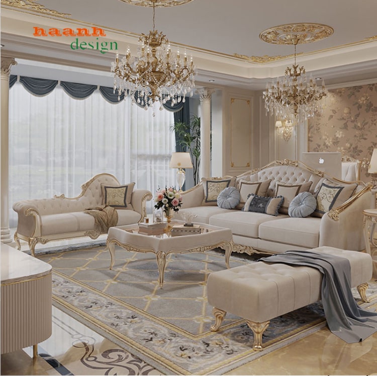 Sofa tân cổ điển châu âu